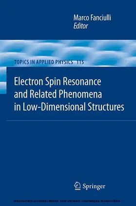 Fanciulli | Electron Spin Resonance and Related Phenomena in Low-Dimensional Structures | E-Book | sack.de