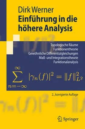 Werner | Einführung in die höhere Analysis | E-Book | www2.sack.de