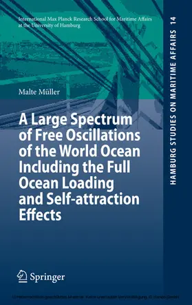 Müller | A Large Spectrum of Free Oscillations of the World Ocean Including the Full Ocean Loading and Self-attraction Effects | E-Book | sack.de
