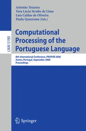 Teixeira / Strube de Lima / Caldas de Oliveira | Computational Processing of the Portuguese Language | E-Book | sack.de