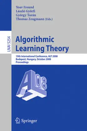 Freund / Györfi / Turán |  Algorithmic Learning Theory | eBook | Sack Fachmedien
