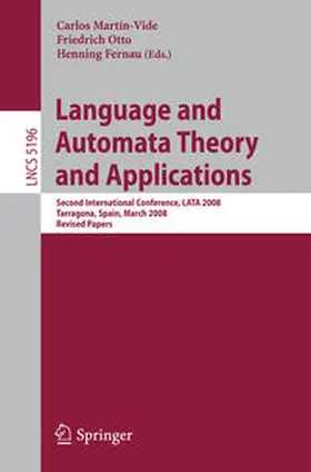 Martin-Vide / Otto / Fernau |  Language and Automata Theory and Applications | eBook | Sack Fachmedien