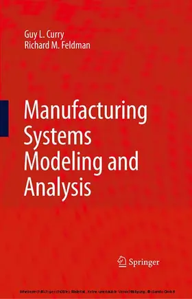 Curry / Feldman |  Manufacturing Systems Modeling and Analysis | eBook | Sack Fachmedien