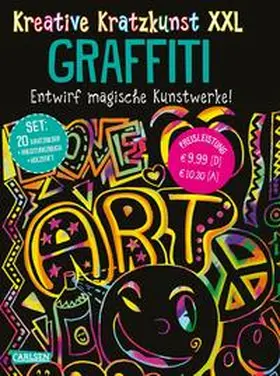 Poitier |  Kreative Kratzkunst XXL: Graffiti: Set mit 20 Kratztafeln, Mappe, Anleitungsbuch und Holzstift | Buch |  Sack Fachmedien