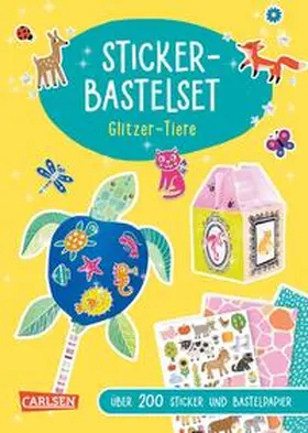 Poitier |  Bastelset für Kinder: Sticker-Bastelset: Glitzer-Tiere | Buch |  Sack Fachmedien