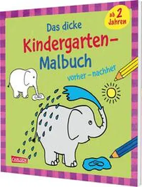 Mensing / Sörensen |  Ausmalbilder für Kita-Kinder: Das dicke Kindergarten-Malbuch: vorher und nachher | Buch |  Sack Fachmedien