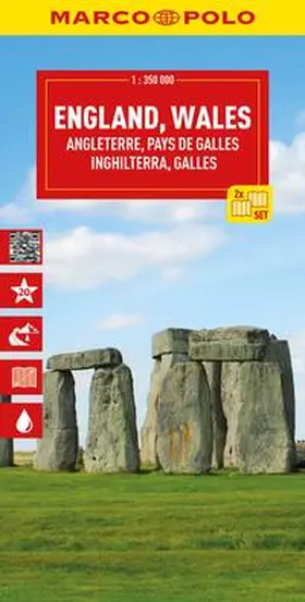Marco |  MARCO POLO Reisekarte England, Wales (2-Karten-Set) 1:350.000 | Sonstiges |  Sack Fachmedien