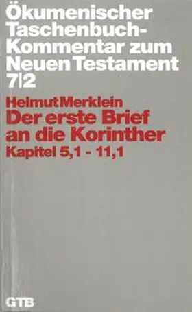 Merklein |  Der erste Brief an die Korinther | Buch |  Sack Fachmedien