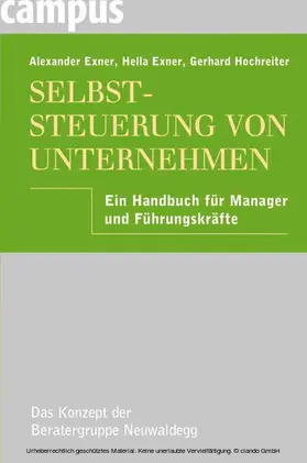 Exner / Hochreiter |  Selbststeuerung von Unternehmen | eBook | Sack Fachmedien