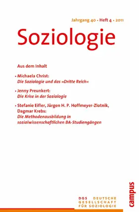 Vobruba |  Soziologie Jg. 40 (2011) 4 | eBook | Sack Fachmedien