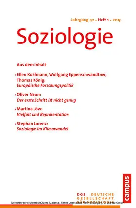 Vobruba |  Soziologie Jg. 42 (2013) 1 | eBook | Sack Fachmedien