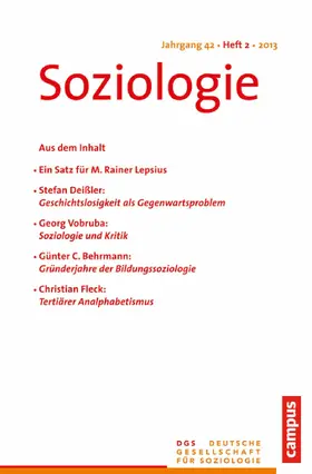 Vobruba |  Soziologie Jg. 42 (2013) 2 | eBook | Sack Fachmedien