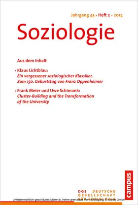 Vobruba |  Soziologie Jg. 43 (2014) 2 | eBook | Sack Fachmedien