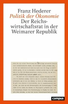 Hederer |  Politik der Ökonomie | eBook | Sack Fachmedien