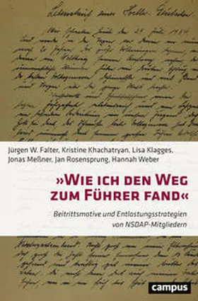 Falter / Khachatryan / Klagges |  »Wie ich den Weg zum Führer fand« | Buch |  Sack Fachmedien