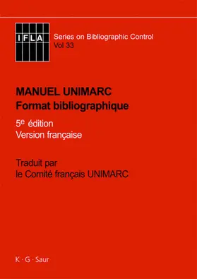  Manuel UNIMARC | Buch |  Sack Fachmedien