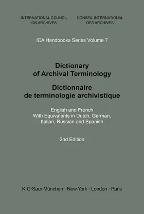 Walne |  Dictionary of Archival Terminology | Buch |  Sack Fachmedien