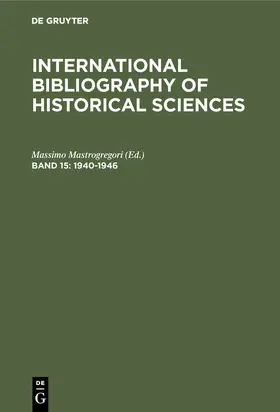 Mastrogregori |  1940-1946 | Buch |  Sack Fachmedien
