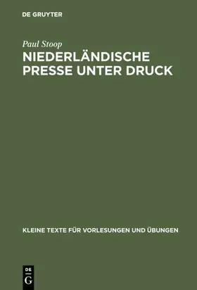Stoop |  Niederländische Presse unter Druck | Buch |  Sack Fachmedien