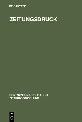 Zeitungsdruck | Buch | 978-3-598-21321-2 | sack.de