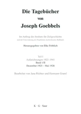Fröhlich |  Dezember 1925 - Mai 1928 | Buch |  Sack Fachmedien
