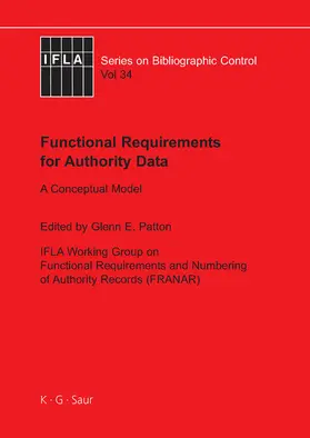 Patton |  Functional Requirements for Authority Data | Buch |  Sack Fachmedien