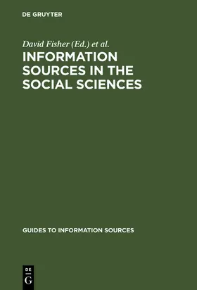 Fisher / Hanstock / Price |  Information Sources in the Social Sciences | Buch |  Sack Fachmedien