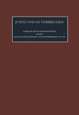 Rüter / Mildt / Dreßen |  Justiz und NS-Verbrechen / Nazi Crimes on Trial | Buch |  Sack Fachmedien