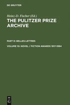 Fischer |  Novel / Fiction Awards 1917-1994 | Buch |  Sack Fachmedien