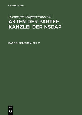 Longerich | Regesten. Teil 2 | Buch | 978-3-598-30276-3 | sack.de