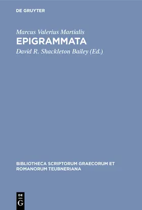 Martialis / Shackleton Bailey | Epigrammata | Buch | 978-3-598-71531-0 | sack.de