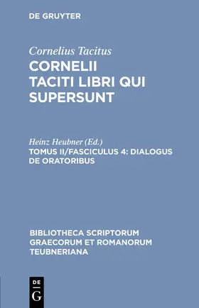 Cornelius Tacitus / Heubner |  Dialogus de oratoribus | Buch |  Sack Fachmedien