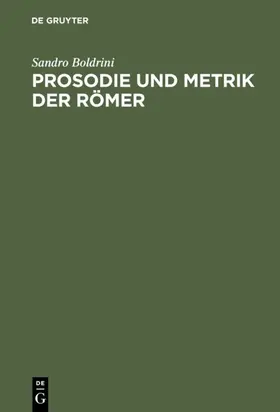 Boldrini | Prosodie und Metrik der Römer | Buch | 978-3-598-77443-0 | www2.sack.de