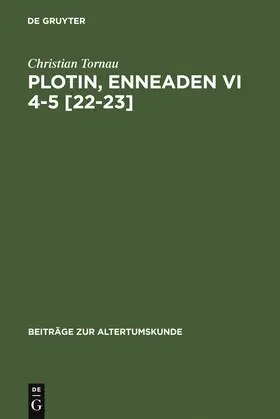 Tornau |  Plotin, Enneaden VI 4-5 [22-23] | Buch |  Sack Fachmedien