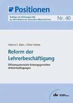 Klein / Stettes |  Reform der Lehrerbeschäftigung | eBook | Sack Fachmedien