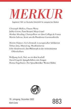 Demand / Knörer |  MERKUR Gegründet 1947 als Deutsche Zeitschrift für europäisches Denken - 12/2022 | eBook | Sack Fachmedien