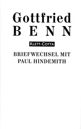 Benn / Fehn |  Briefe / Briefwechsel mit Paul Hindemith (Briefe) | Buch |  Sack Fachmedien