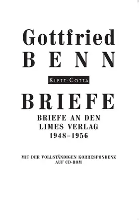 Benn / Schlüter / Hof |  Briefe (Briefe) | Buch |  Sack Fachmedien