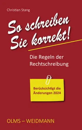 Stang |  So schreiben Sie korrekt! | Buch |  Sack Fachmedien