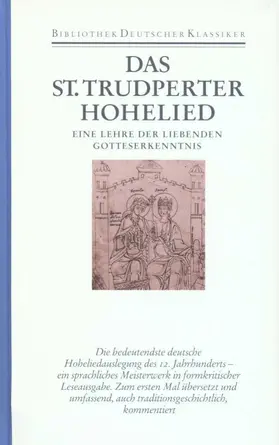 Ohly |  Das St.Trudperter Hohelied | Buch |  Sack Fachmedien