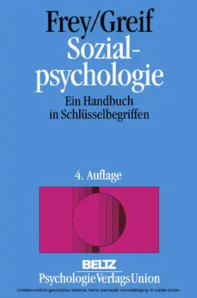 Frey / Greif |  Sozialpsychologie | eBook | Sack Fachmedien
