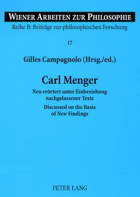 Campagnolo |  Carl Menger | Buch |  Sack Fachmedien