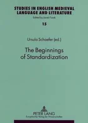 Schaefer |  The Beginnings of Standardization | Buch |  Sack Fachmedien