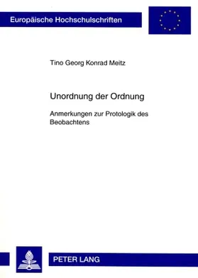 Meitz |  Unordnung der Ordnung | Buch |  Sack Fachmedien