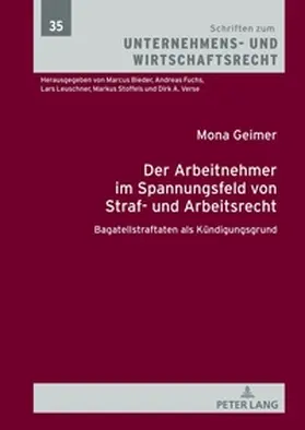 Geimer |  Der Arbeitnehmer im Spannungsfeld von Straf- und Arbeitsrecht | Buch |  Sack Fachmedien
