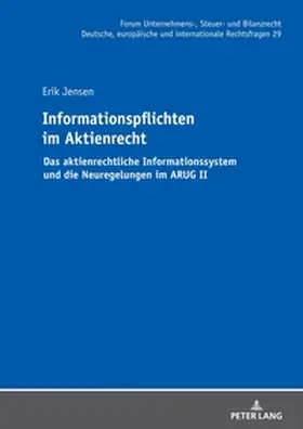 Jensen |  Informationspflichten im Aktienrecht | Buch |  Sack Fachmedien