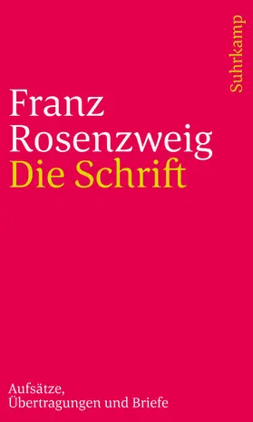 Rosenzweig |  Die Schrift | Buch |  Sack Fachmedien