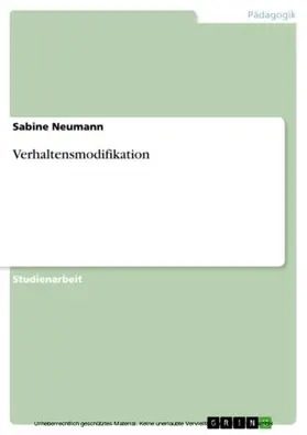 Neumann |  Verhaltensmodifikation | eBook | Sack Fachmedien