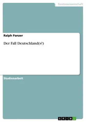 Panzer |  Der Fall Deutschland(s?) | eBook | Sack Fachmedien