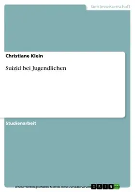 Klein |  Suizid bei Jugendlichen | eBook | Sack Fachmedien
